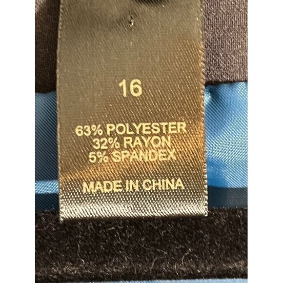 Lane Bryant Jacket Women 16 Blue Striped Office Retro Neutral Minimalist Career - Picture 3 of 12